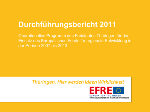 Durchführungsbericht 2011 des EFRE