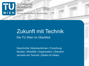 Zukunft mit Technik - Technische Universität Wien
