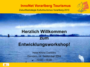 2. Workshop Kulturtourismus, 14.9.2004
