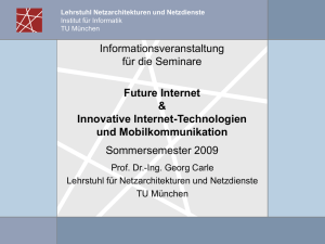 Informationsveranstaltung für das Seminar Innovative Internet