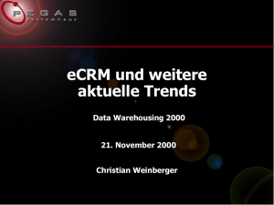 eCRM und aktuelle Trends