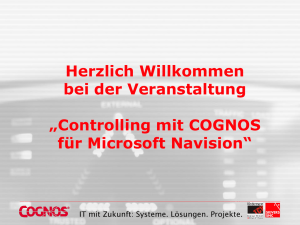 Controlling mit COGNOS für Microsoft Navision