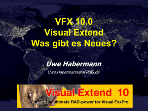 Visual Extend 10.0 – Was gibt es Neues? - dFPUG
