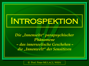 Introspektion - Parapsychologie