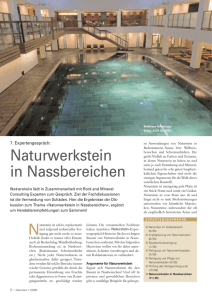 Naturwerkstein in Nassbereichen - Naturstein