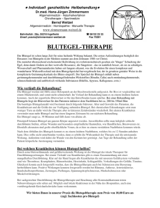 blutegel-therapie - Praxis Dr. Zimmermann / Weitzel
