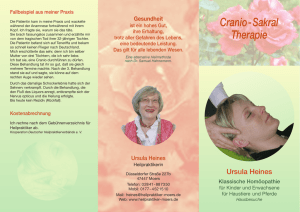 Cranio-Sakral Therapie - Heilpraktikerin Ursula Heines in Moers