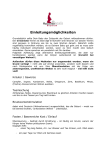 Einleitungsmöglichkeiten - Hebammenpraxis Bayreuth