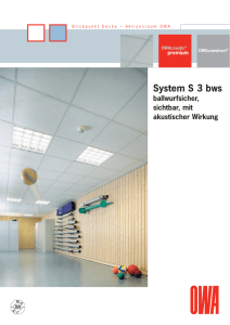 System S 3 bws - Odenwald Faserplattenwerk GmbH