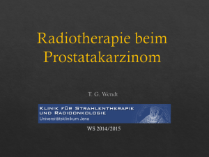 Prostatakrebs - Klinik für Strahlentherapie und Radioonkologie