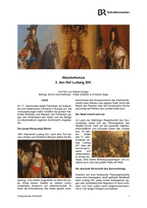Absolutismus 3. Am Hof Ludwig XIV.