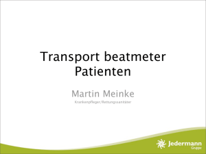Transport beatmeter Patienten