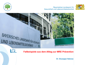 Dr. Giuseppe Valenza: Fallbeispiele aus dem Alltag zur MRE