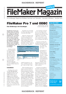 FileMaker Pro 7 und ODBC