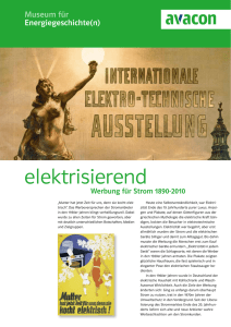 elektrisierend - Werbung für Strom 1890-2010