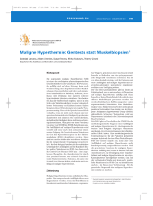 Maligne Hyperthermie: Gentests statt Muskelbiopsien