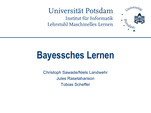 Bayessches Lernen - Institut für Informatik