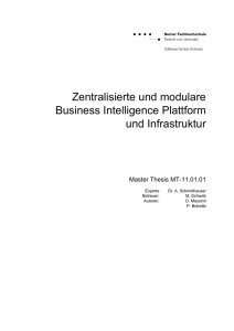 Zentralisierte und modulare Business Intelligence Plattform und