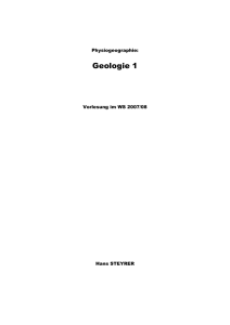 Physiogeographie Geologie1 WS07