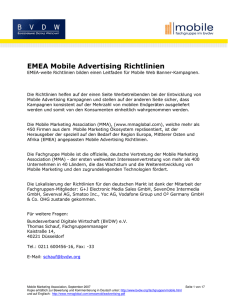 EMEA Mobile Advertising Richtlinien