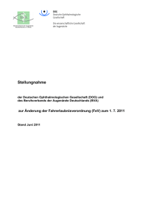 Stellungnahme - Deutsche Ophthalmologische Gesellschaft