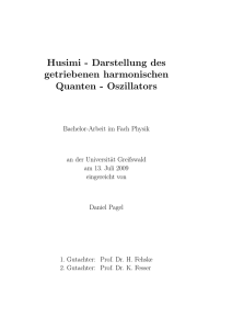 Husimi - Darstellung des getriebenen harmonischen Quanten
