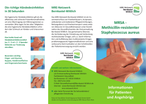 MRSA - Methicillin-resistenter Staphylococcus aureus Informationen