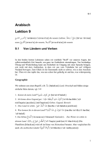 Arabisch Lektion 9 - instructioneducation.info