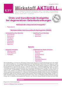 Wirkstoff AKTUELL Orale und transdermale Analgetika bei