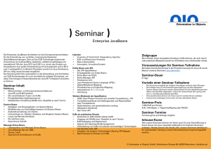 EJB Schulung / Seminar / Training zu Enterprise JavaBeans