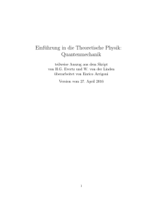 Lecture notes - TU Graz - Institut für Theoretische Physik