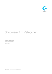 Shopware 4.1 Kategorien