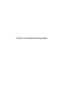 Lehrtext zur Quantenkryptographie