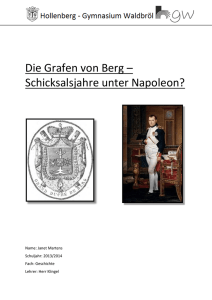 Die Grafen von Berg – Schicksalsjahre unter Napoleon?