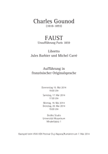 Charles Gounod FAUST - Universität Mozarteum