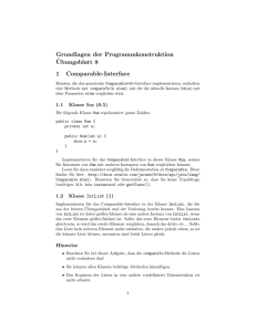 Grundlagen der Programmkonstruktion ¨Ubungsblatt 8