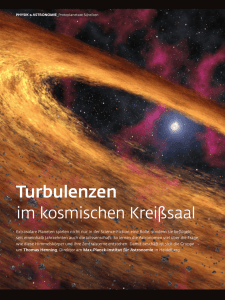 Turbulenzen im kosmischen Kreißsaal - Max-Planck