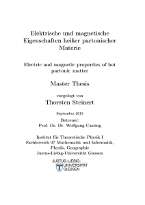 Elektrische und magnetische Eigenschaften heißer partonischer