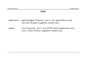 Java-Prog - Universität Potsdam