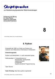 5 8. Python - Universität Paderborn