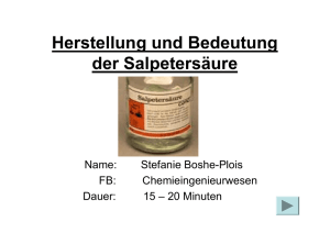 Herstellung und Bedeutung der Salpetersäure(Stefanie Boshe