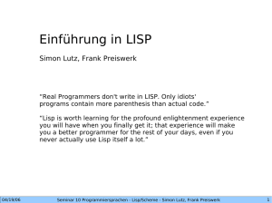 Einführung in LISP