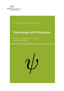 Psychologie und Philosophie - Bundesministerium für Bildung