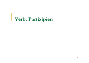 Verb: Partizipien - Universität Paderborn