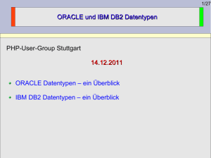 ORACLE und IBM DB2 Datentypen