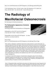 The Radiology of Maxillofacial Osteonecrosis