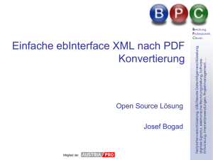 Einfache ebInterface XMl nach PDF Konvertierung