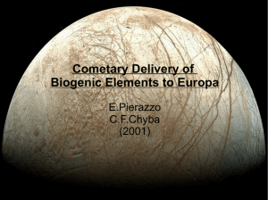 Cometary Delivery of Biogenic Elements to Europa