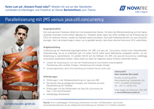 Parallelisierung mit JMS versus java.util.concurrency