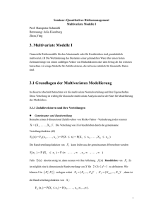 3. Multivariate Modelle I 3.1 Grundlagen der Multivariaten
